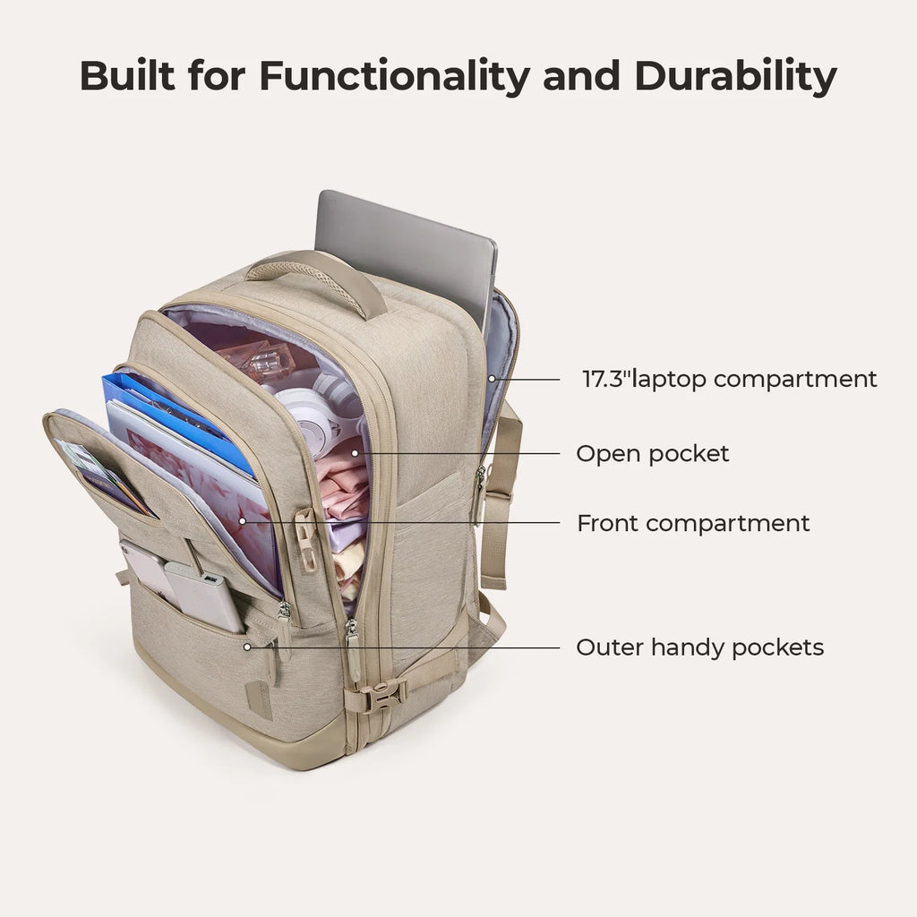 Falco 40L Expandable Airline Approved Carry On Travel Backpack