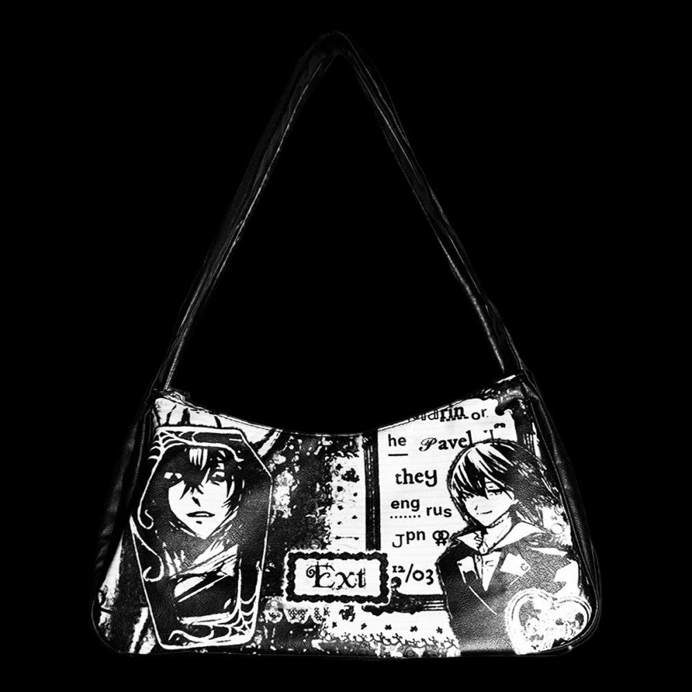 3SAN NeoManga Anime Portrait Urban Minimalist PU Shoulder Bag