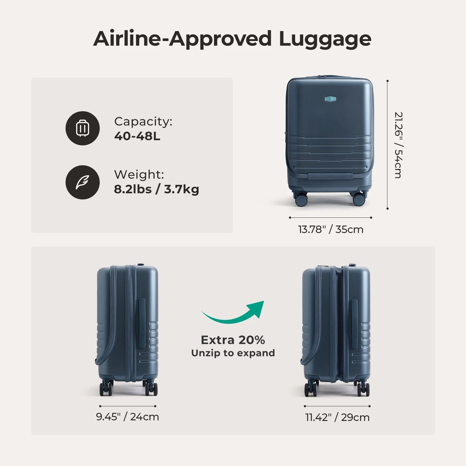 Getaway 20'' Carry-on: Front-Opening