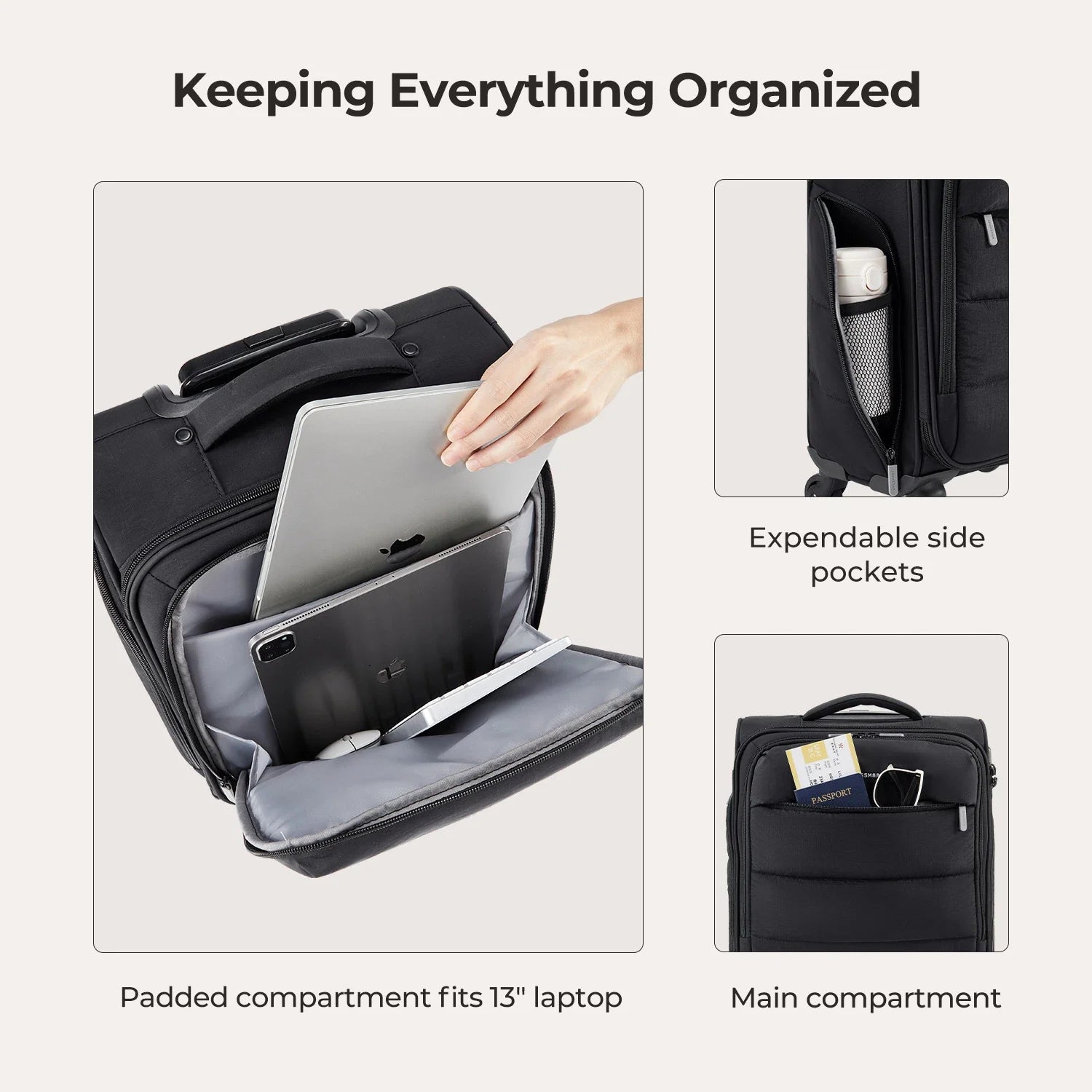 Bagsmart 16" Personal Item Carry on Luggage