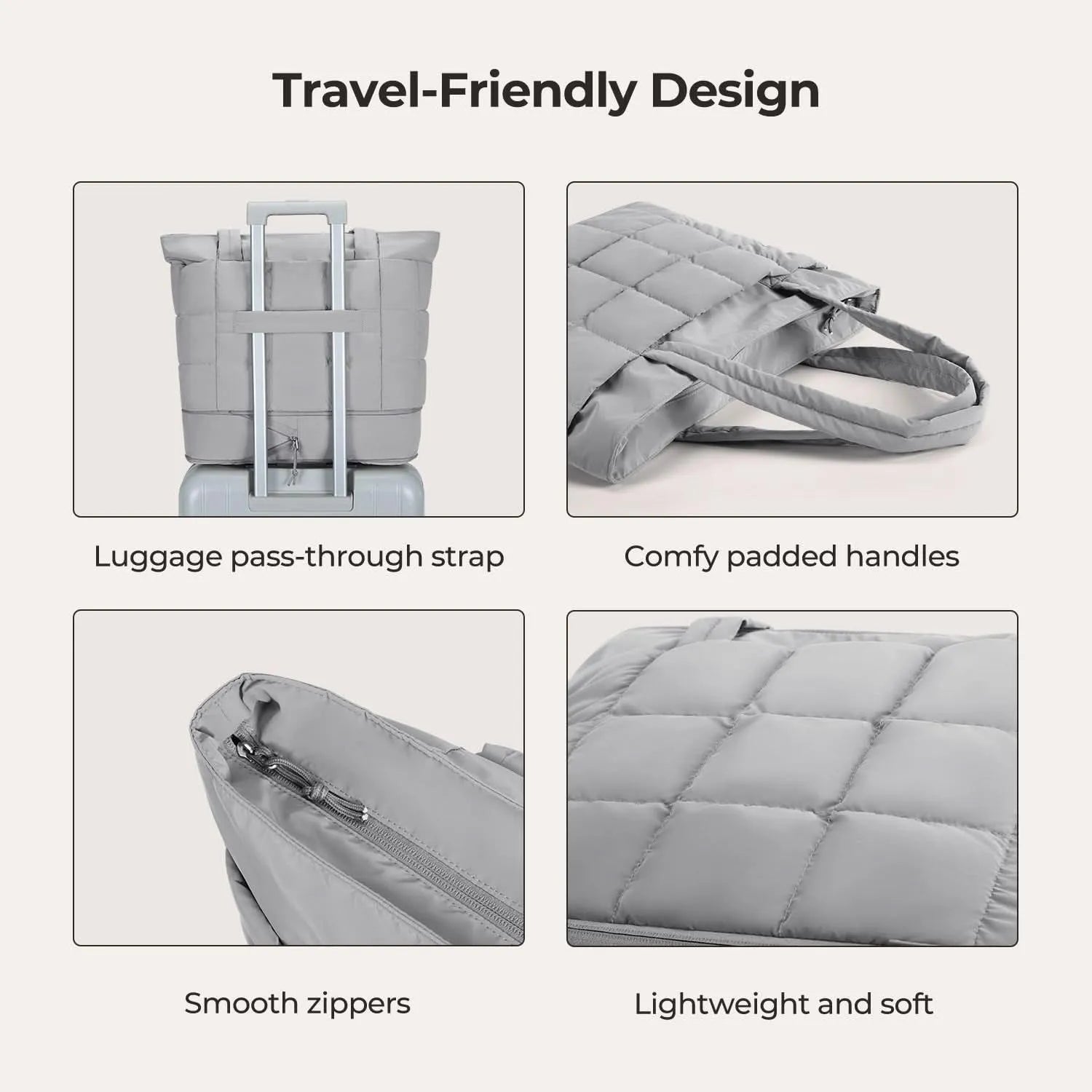 Bubble 22L-28L Expandable Puffer Travel Tote Bag