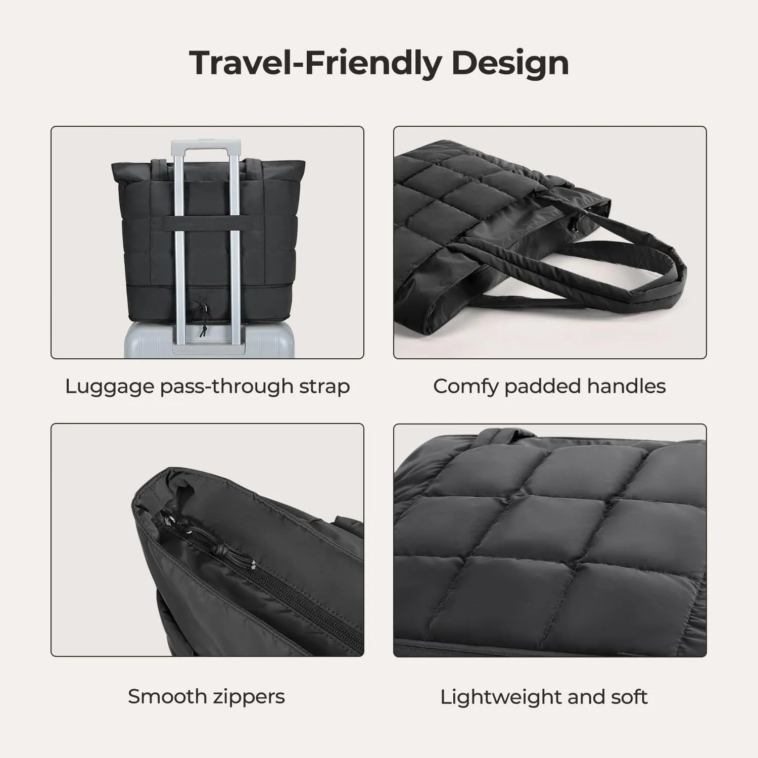 Bubble 22L-28L Expandable Puffer Travel Tote Bag