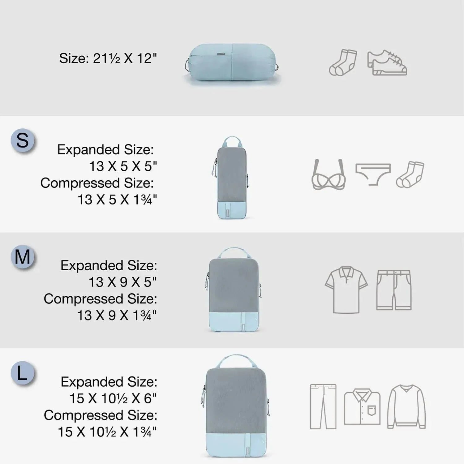 Compression Packing Cubes 6 PCS