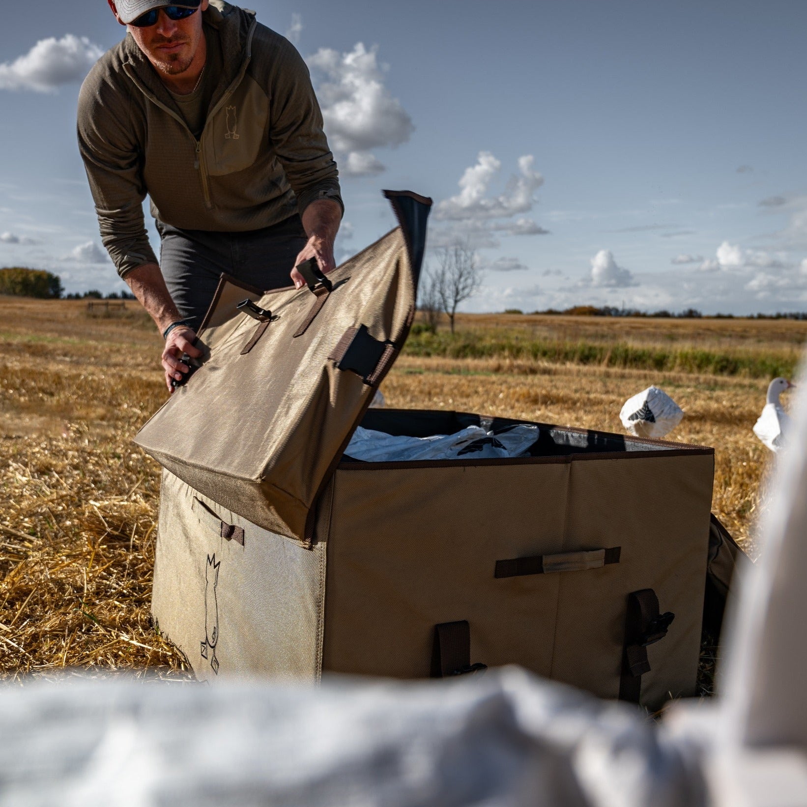Dive Bomb Cube Sock Bag: Durable & Compact Storage for Waterfowl Decoy Socks