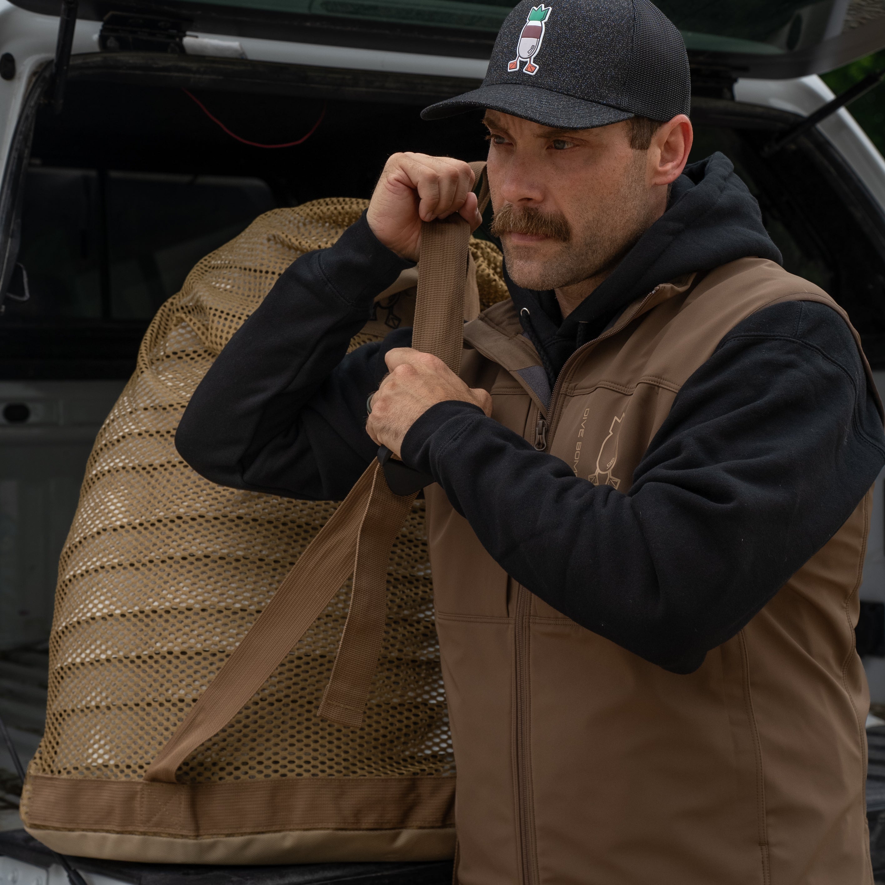 Dive Bomb Lightweight & Durable Mesh Decoy Bag - 36" x 26" - Breathable Waterfowl Hunting Gear Storage