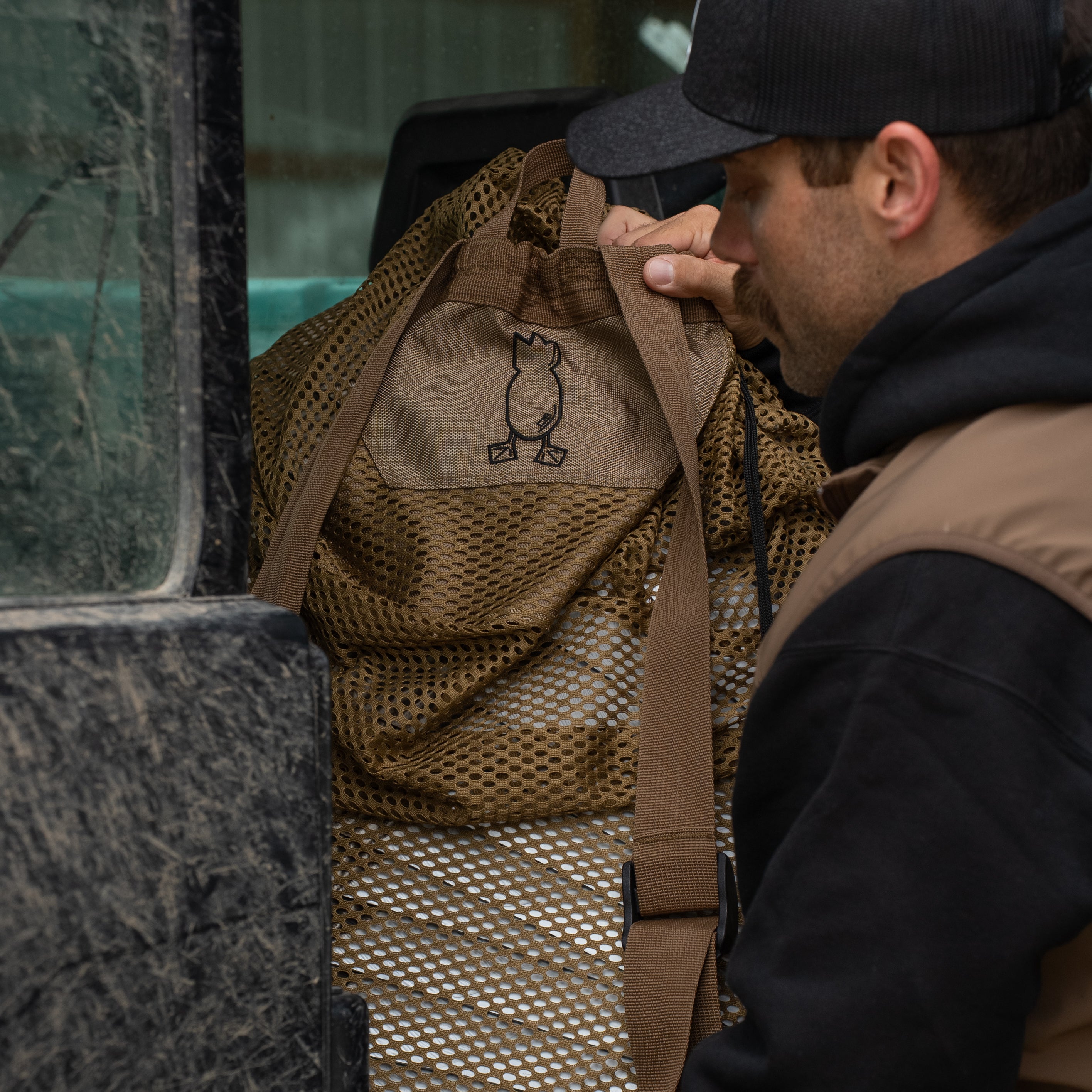 Dive Bomb Lightweight & Durable Mesh Decoy Bag - 36" x 26" - Breathable Waterfowl Hunting Gear Storage