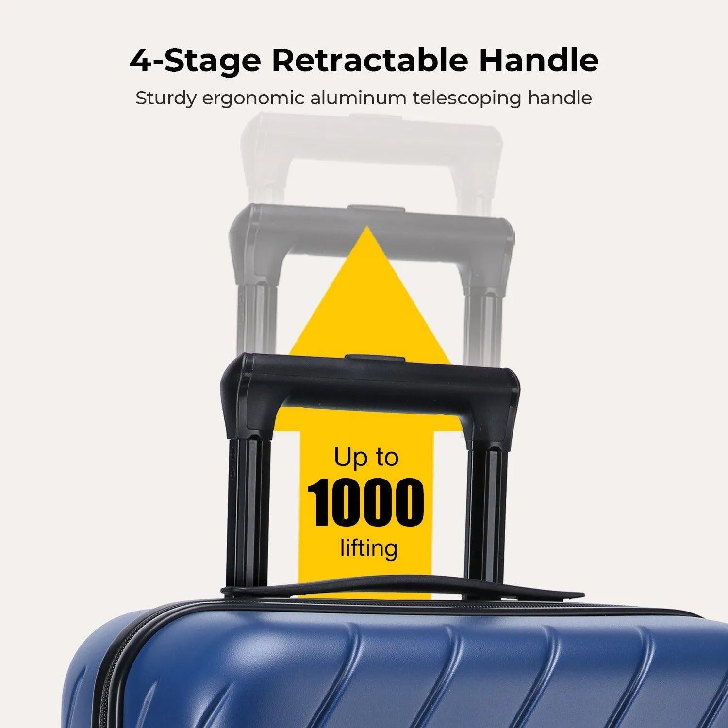 Daren 16-20 Inch Lightweight Hardside Carry-On Suitcase