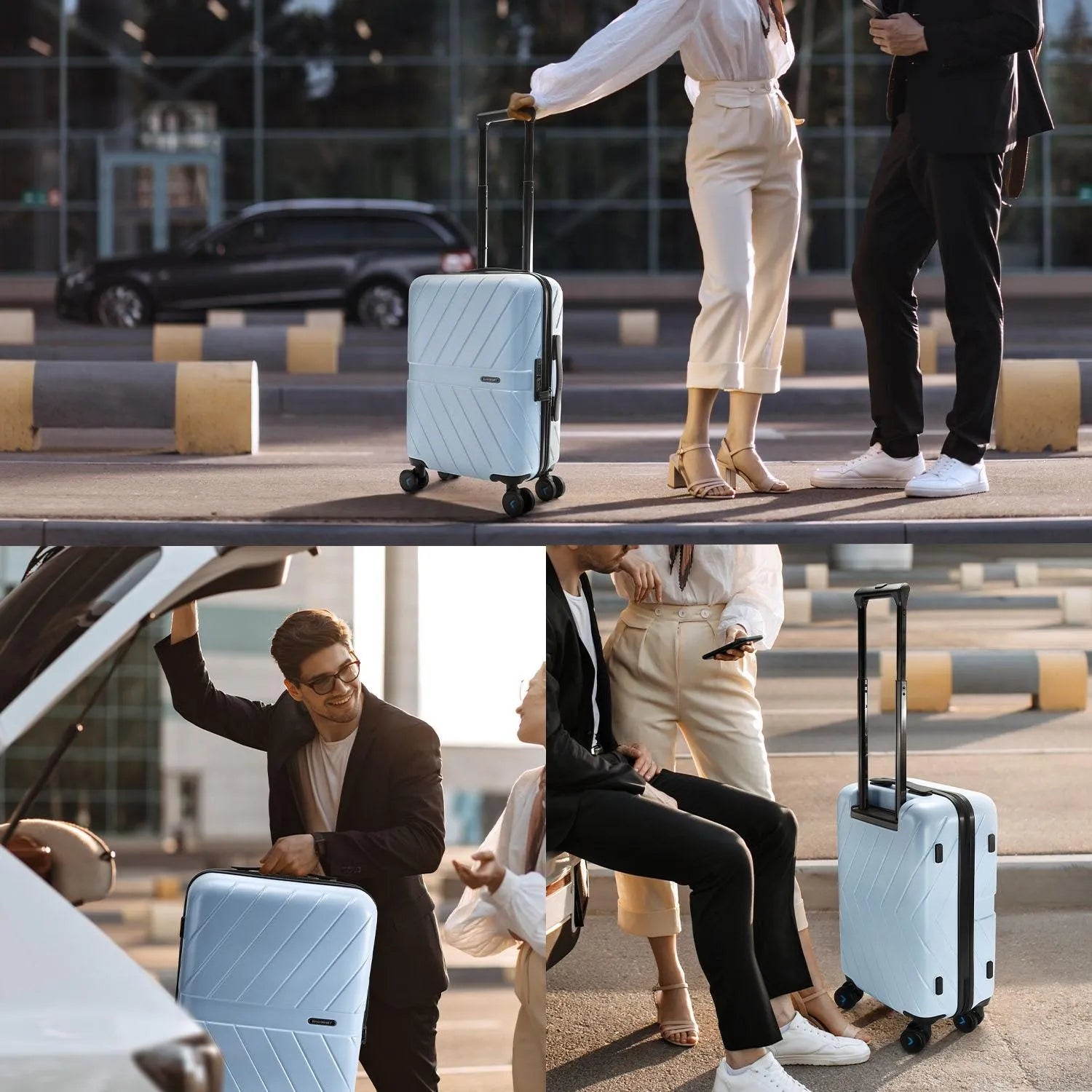 Daren 16-20 Inch Lightweight Hardside Carry-On Suitcase