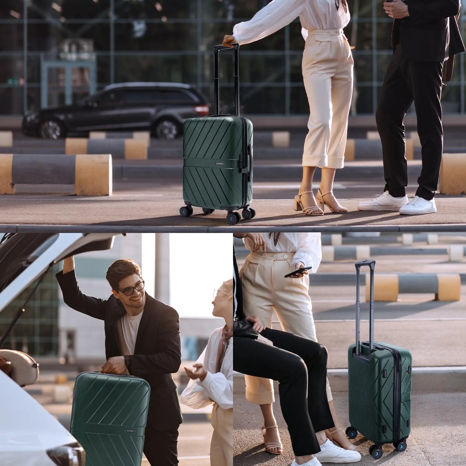 Daren 16-20 Inch Lightweight Hardside Carry-On Suitcase