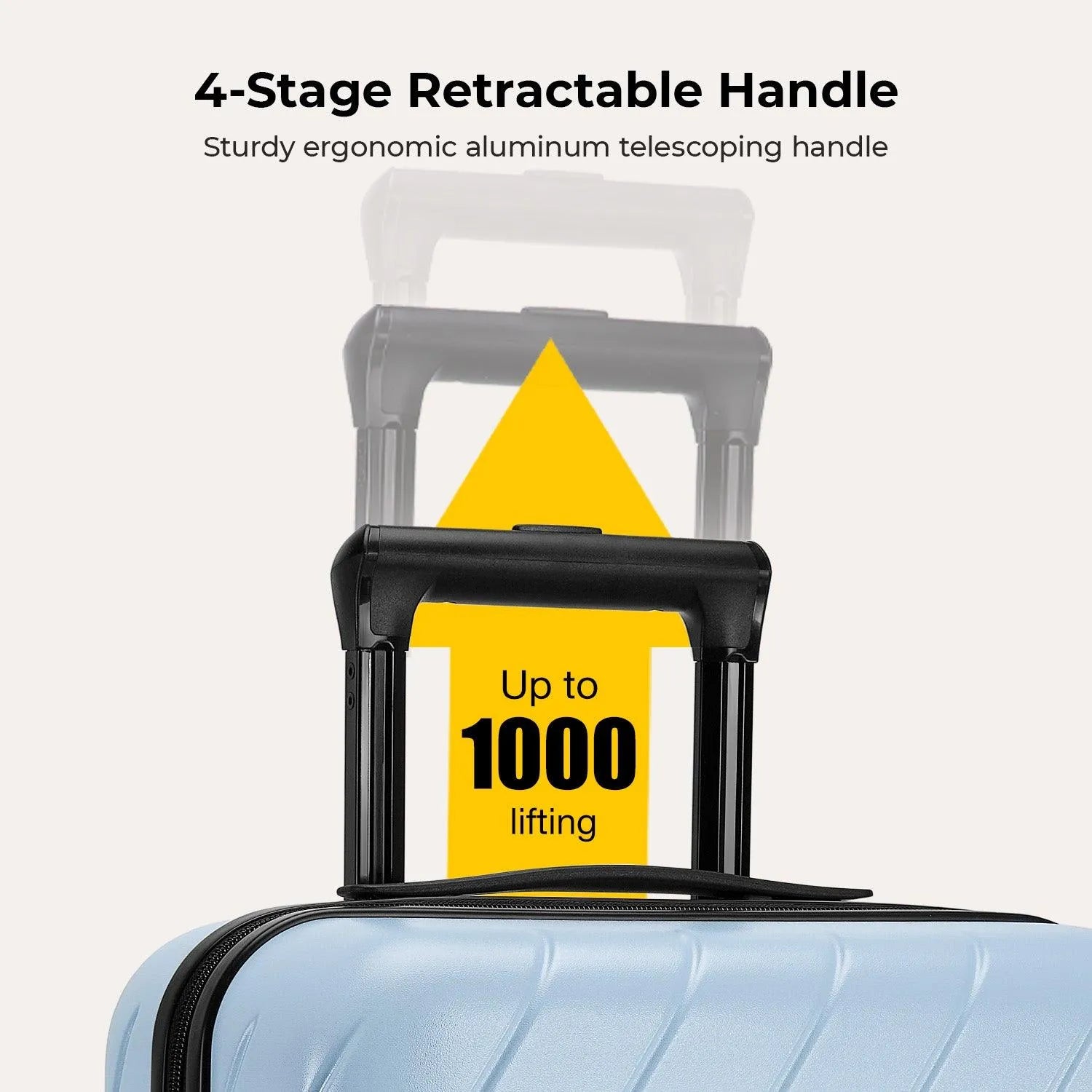 Daren 16-20 Inch Lightweight Hardside Carry-On Suitcase