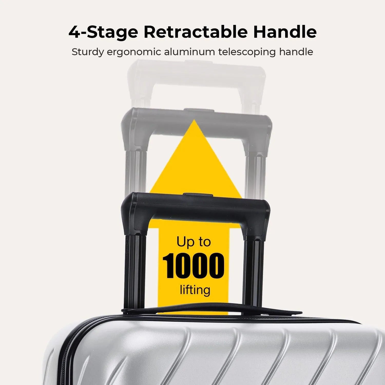 Daren 16-20 Inch Lightweight Hardside Carry-On Suitcase