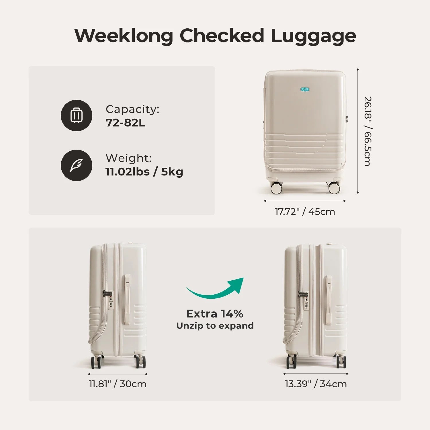 Getaway 24" Check-in: Side-Opening