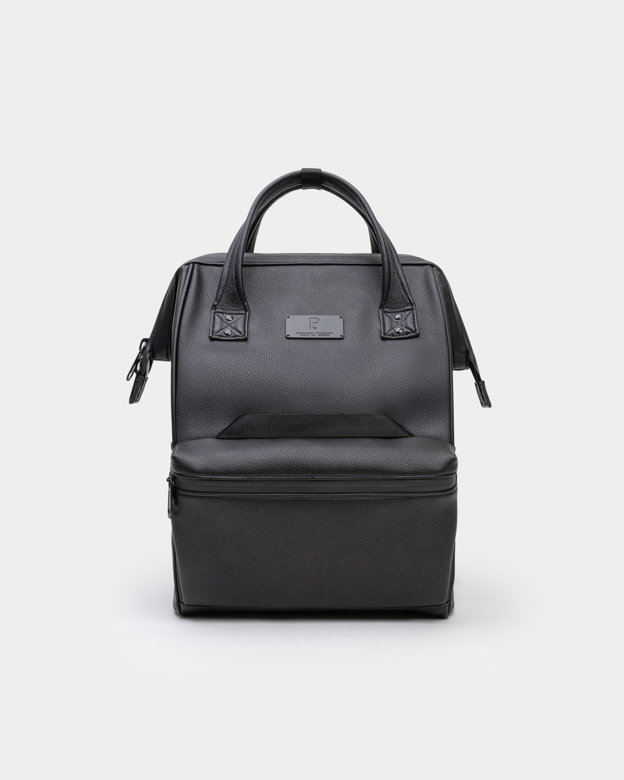 Cascade Backpack - Standard - Black Leatherlite