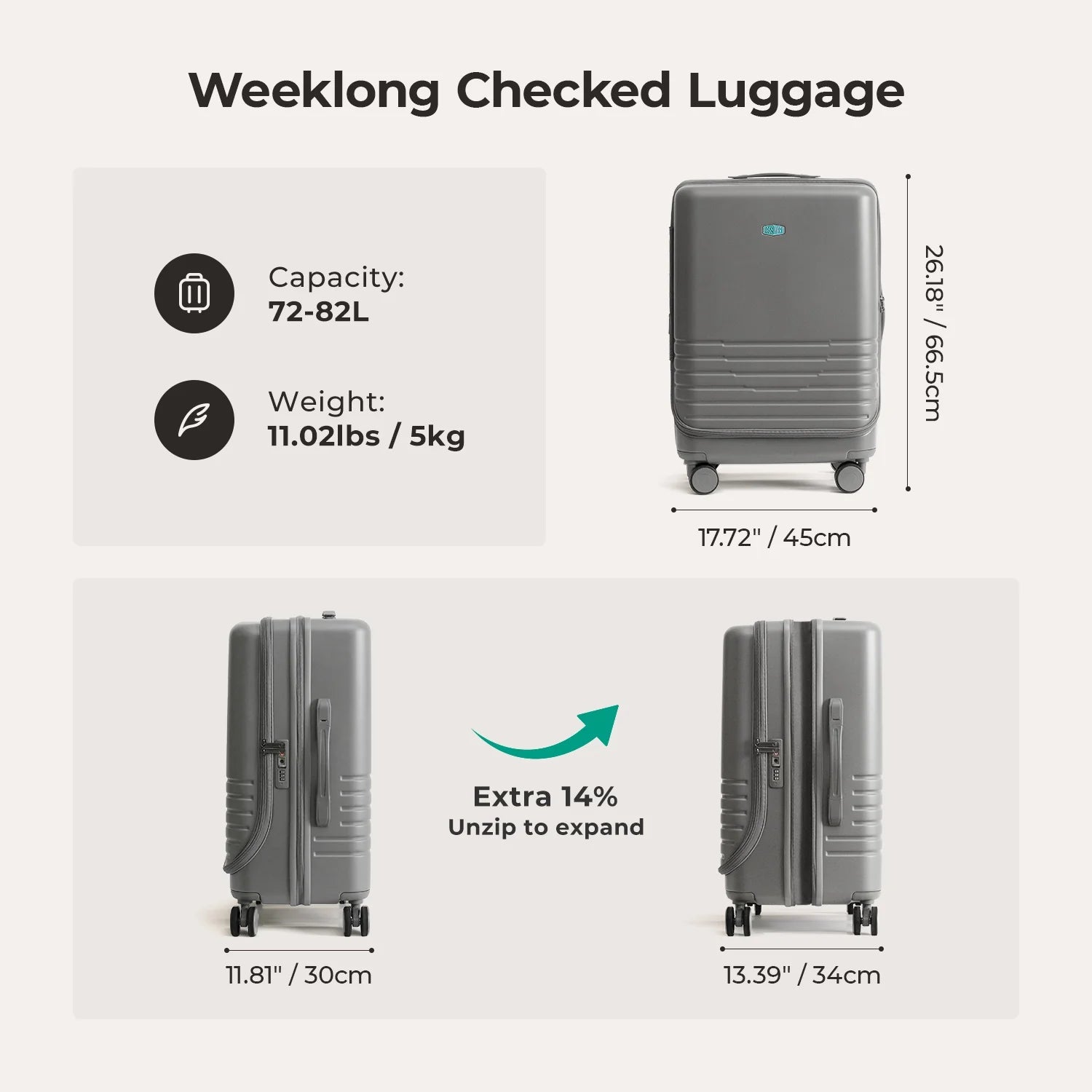 Getaway 24" Check-in: Side-Opening