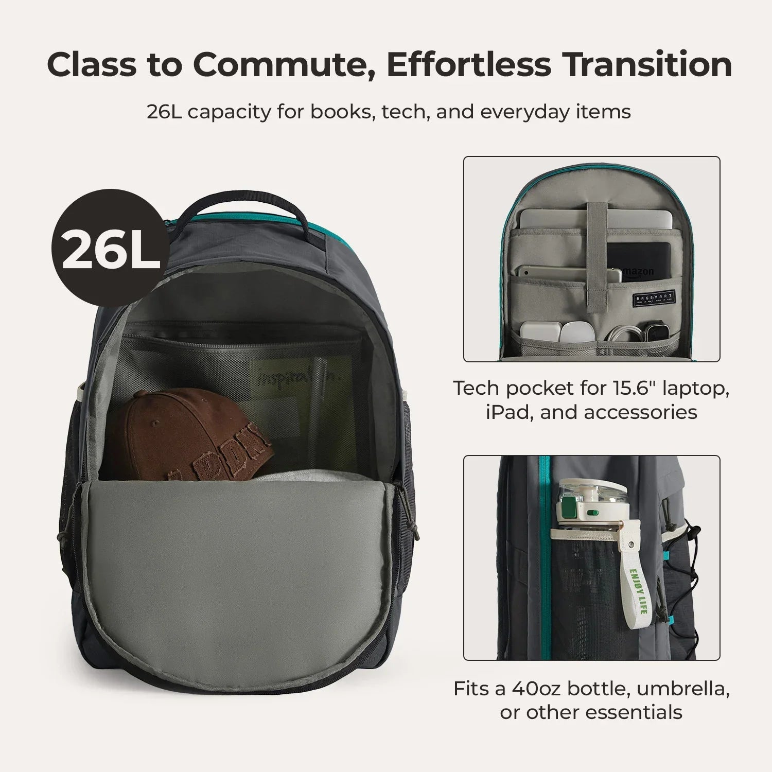 Focus 15.6" Laptop Backpack