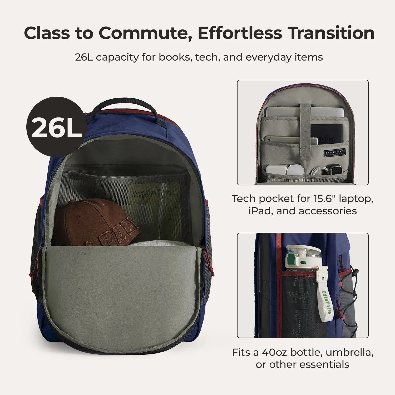 Focus 15.6" Laptop Backpack