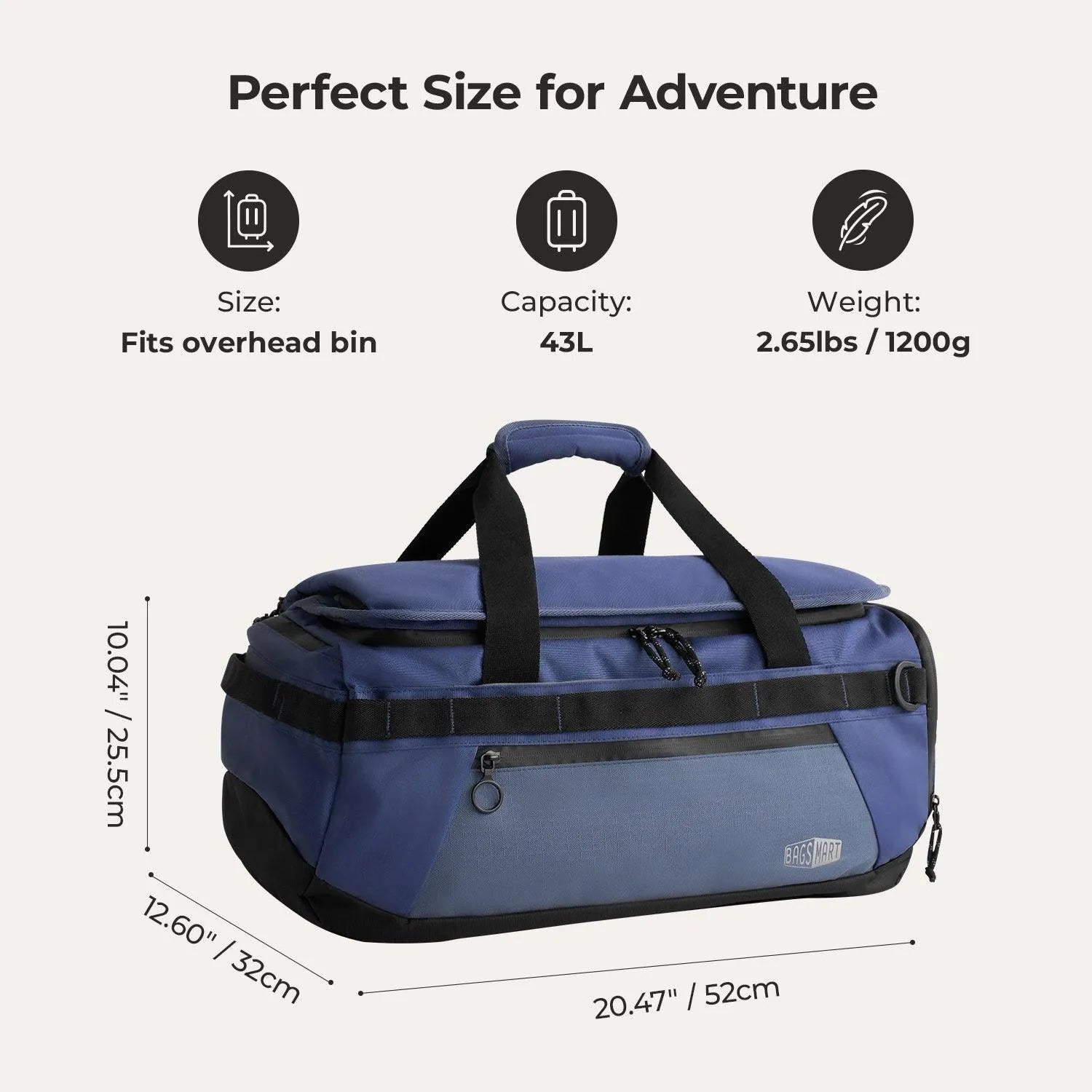 Paz 43L Duffle Backpack