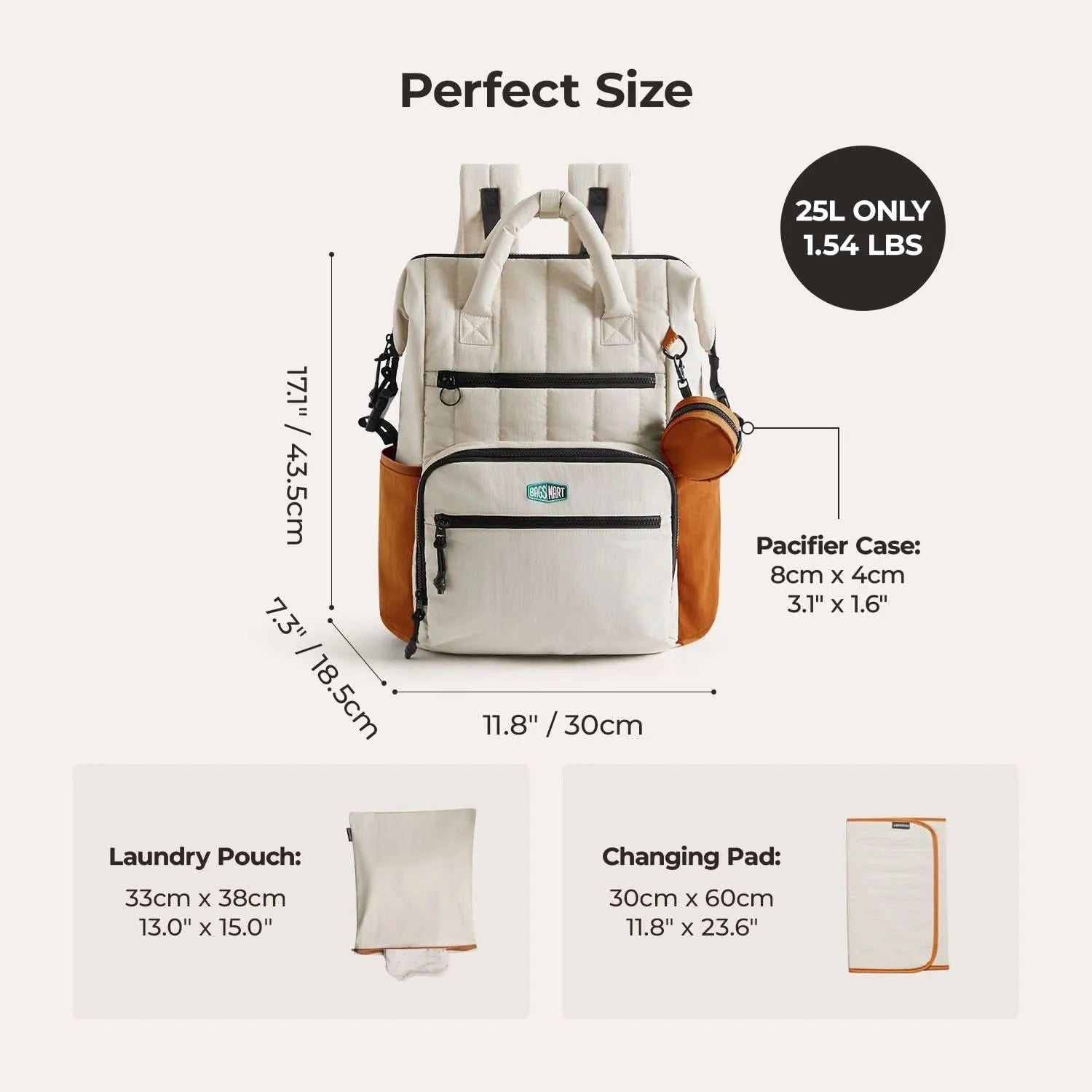 Paz 25L Diaper Backpack