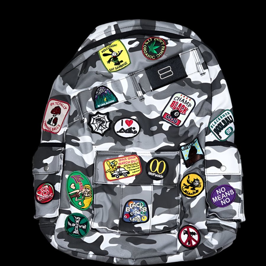 Urban Explorer Camouflage Badge Backpack - Durable & Stylish