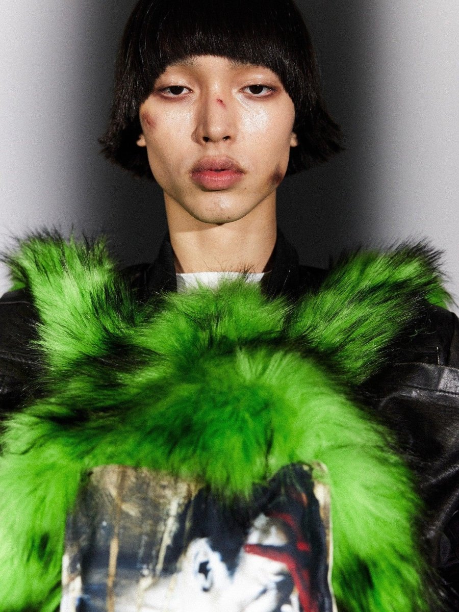 NOTHINGNESSWORLD "Lost Series" Punk Patch Detail Cotton Backpack with Zipper Pockets