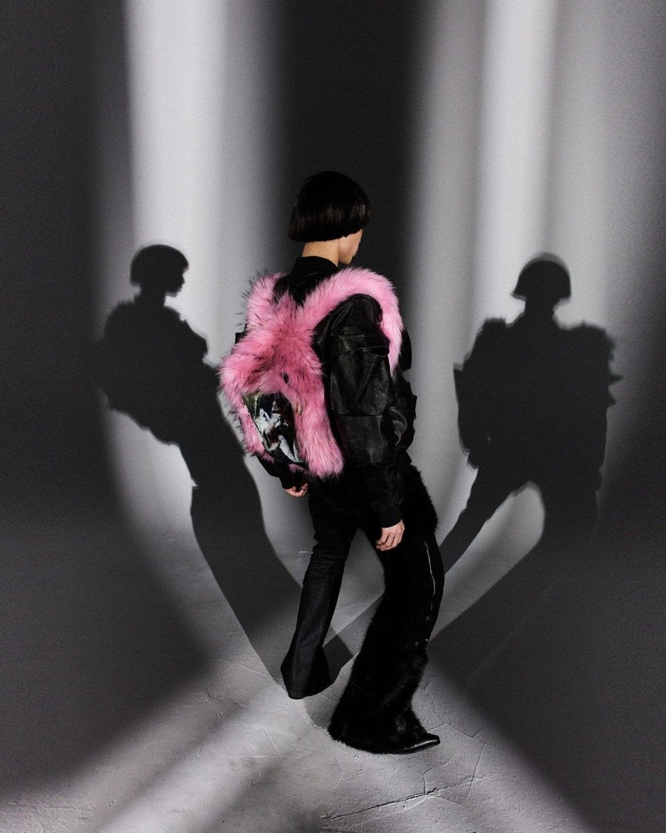 NOTHINGNESSWORLD "Lost Series" Punk Patch Detail Cotton Backpack with Zipper Pockets