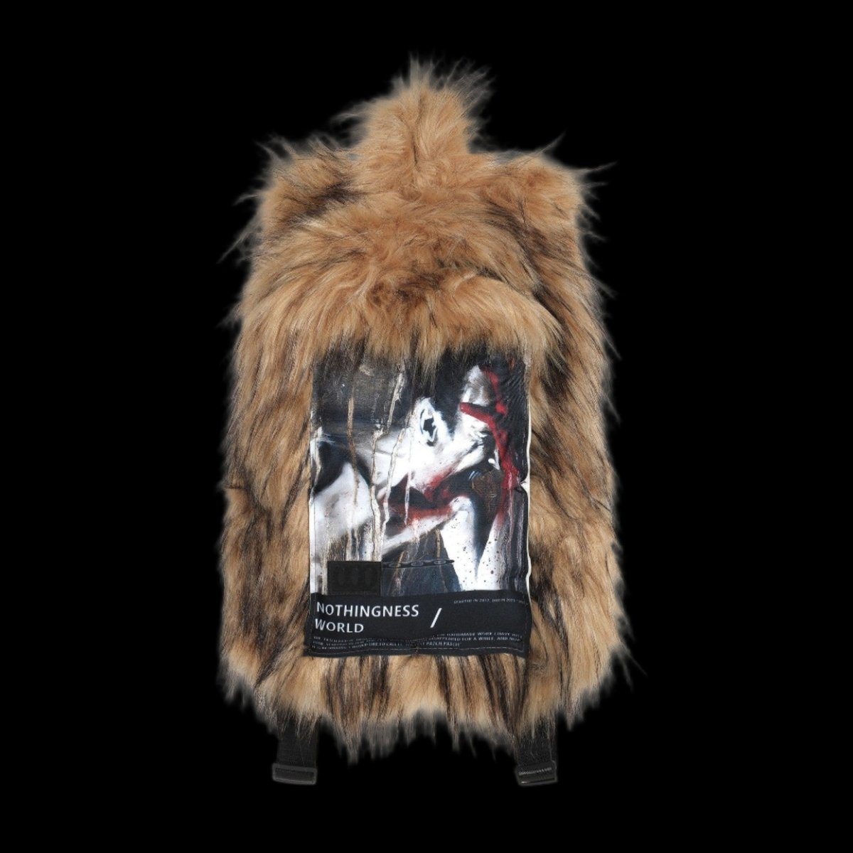 NOTHINGNESSWORLD "Lost Series" Punk Patch Detail Cotton Backpack with Zipper Pockets