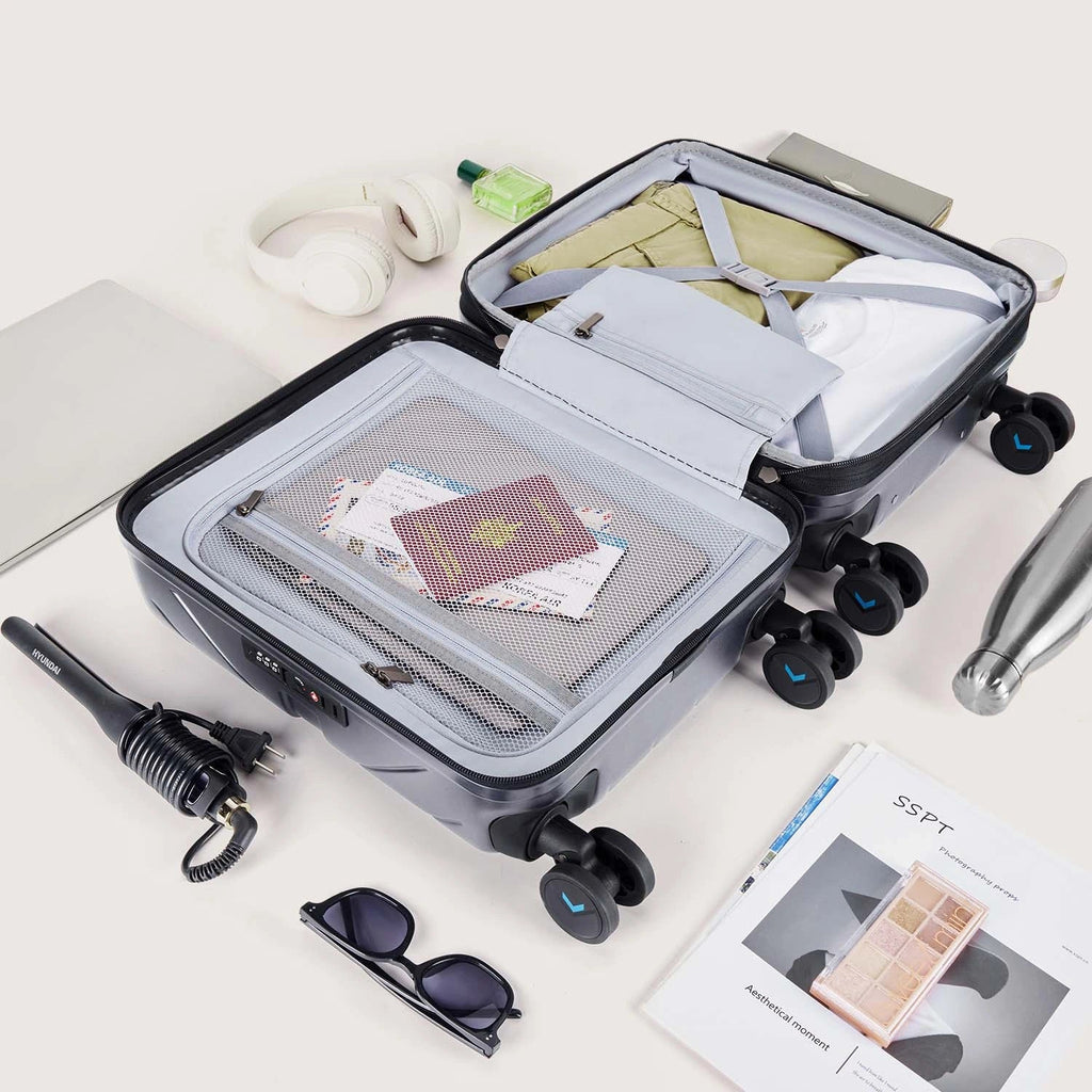 Daren 16-20 Inch Lightweight Hardside Carry-On Suitcase