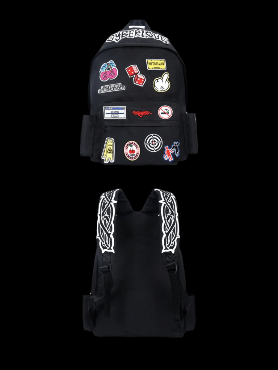 PatchRiot Unique Patchwork Design Backpack - Durable, Spacious, and Stylish