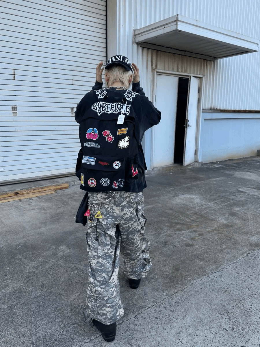 PatchRiot Unique Patchwork Design Backpack - Durable, Spacious, and Stylish