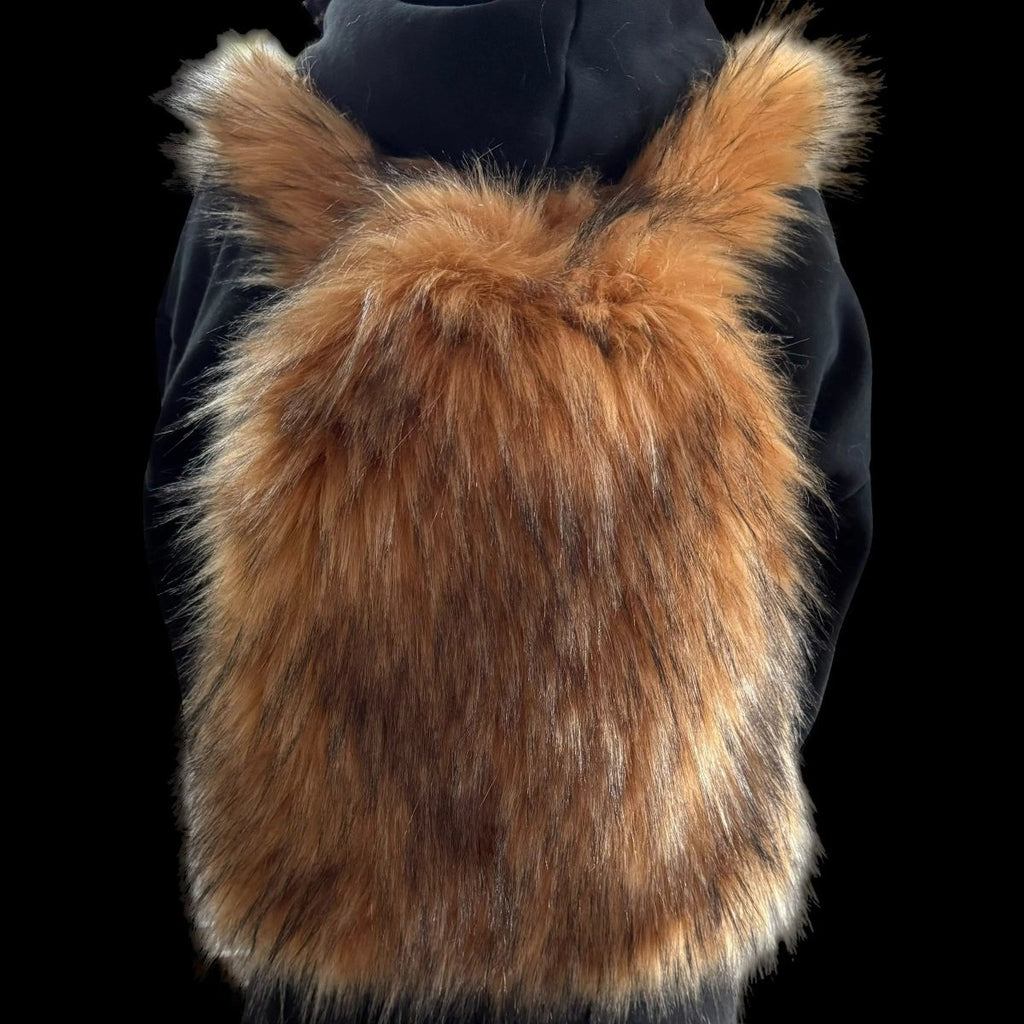 Lost Series Plush Backpack - Soft Faux Fur Unisex Medium Size with Zipper Closure
