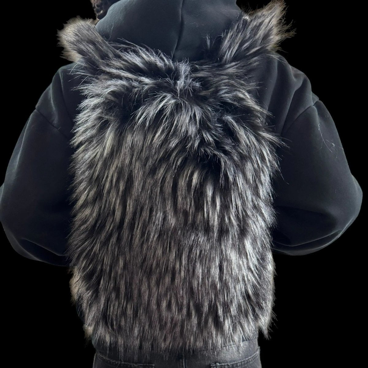Lost Series Plush Backpack - Soft Faux Fur Unisex Medium Size with Zipper Closure