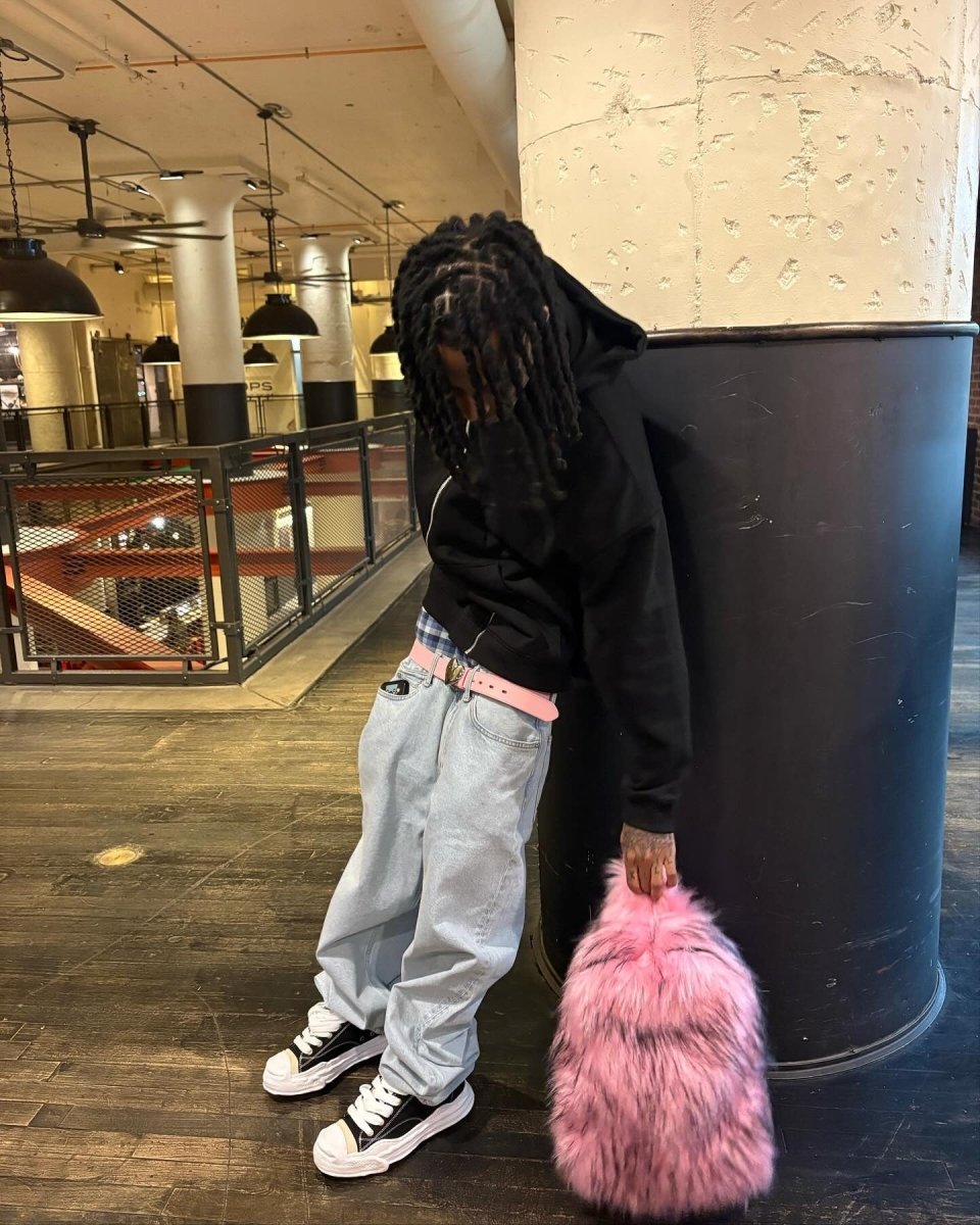 Lost Series Plush Backpack - Soft Faux Fur Unisex Medium Size with Zipper Closure