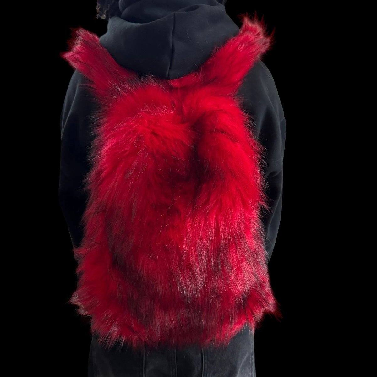 Lost Series Plush Backpack - Soft Faux Fur Unisex Medium Size with Zipper Closure