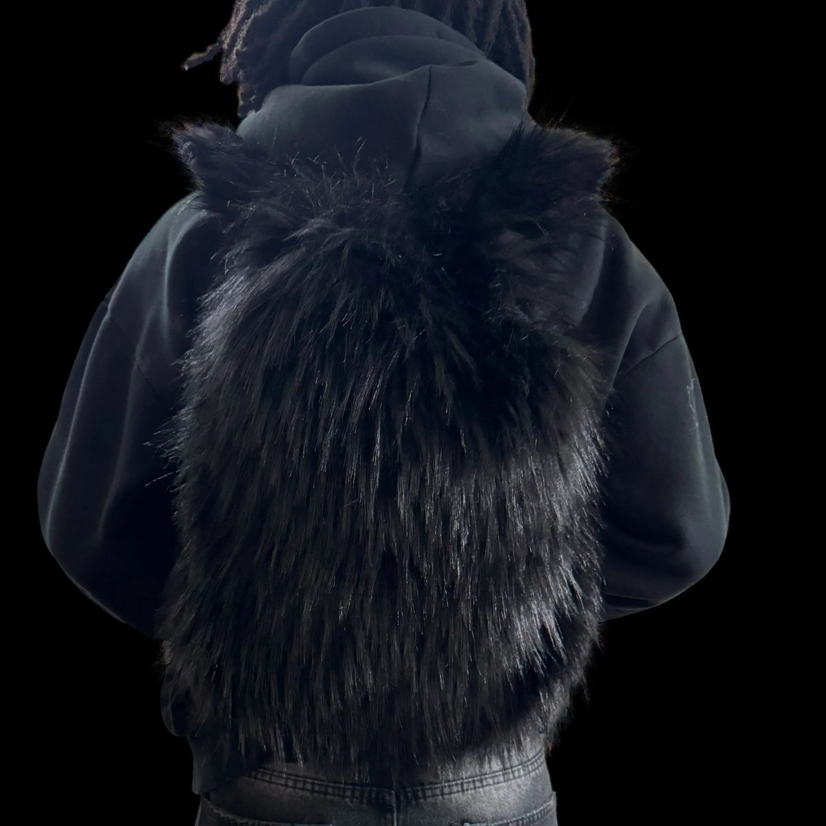 Lost Series Plush Backpack - Soft Faux Fur Unisex Medium Size with Zipper Closure