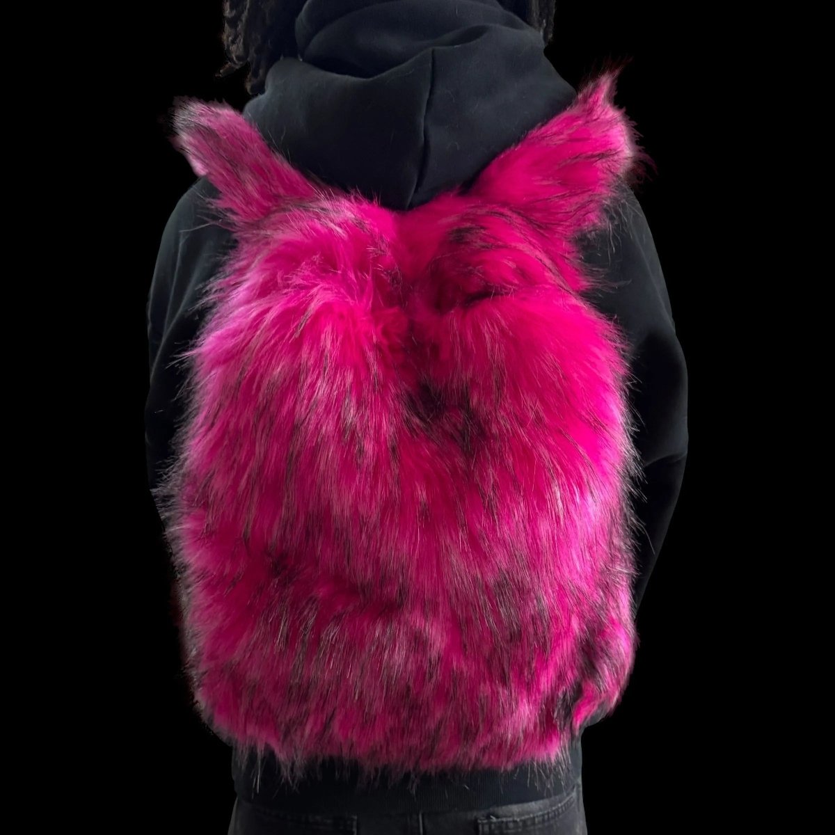 Lost Series Plush Backpack - Soft Faux Fur Unisex Medium Size with Zipper Closure