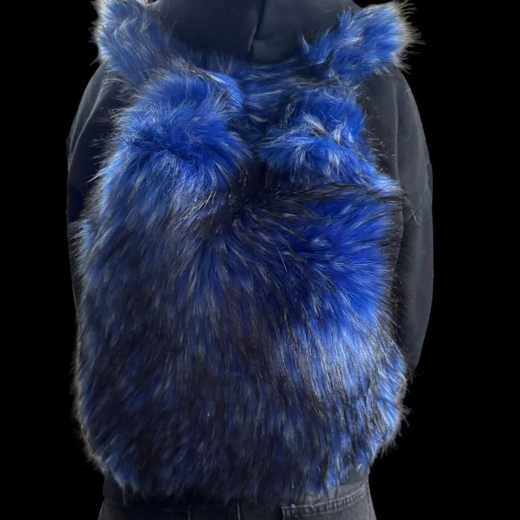 Lost Series Plush Backpack - Soft Faux Fur Unisex Medium Size with Zipper Closure