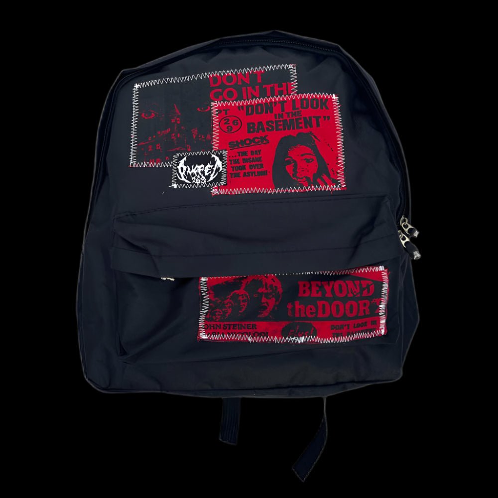 PT269 Dead Control Backpack - Multi-Patch Horror Film Collage
