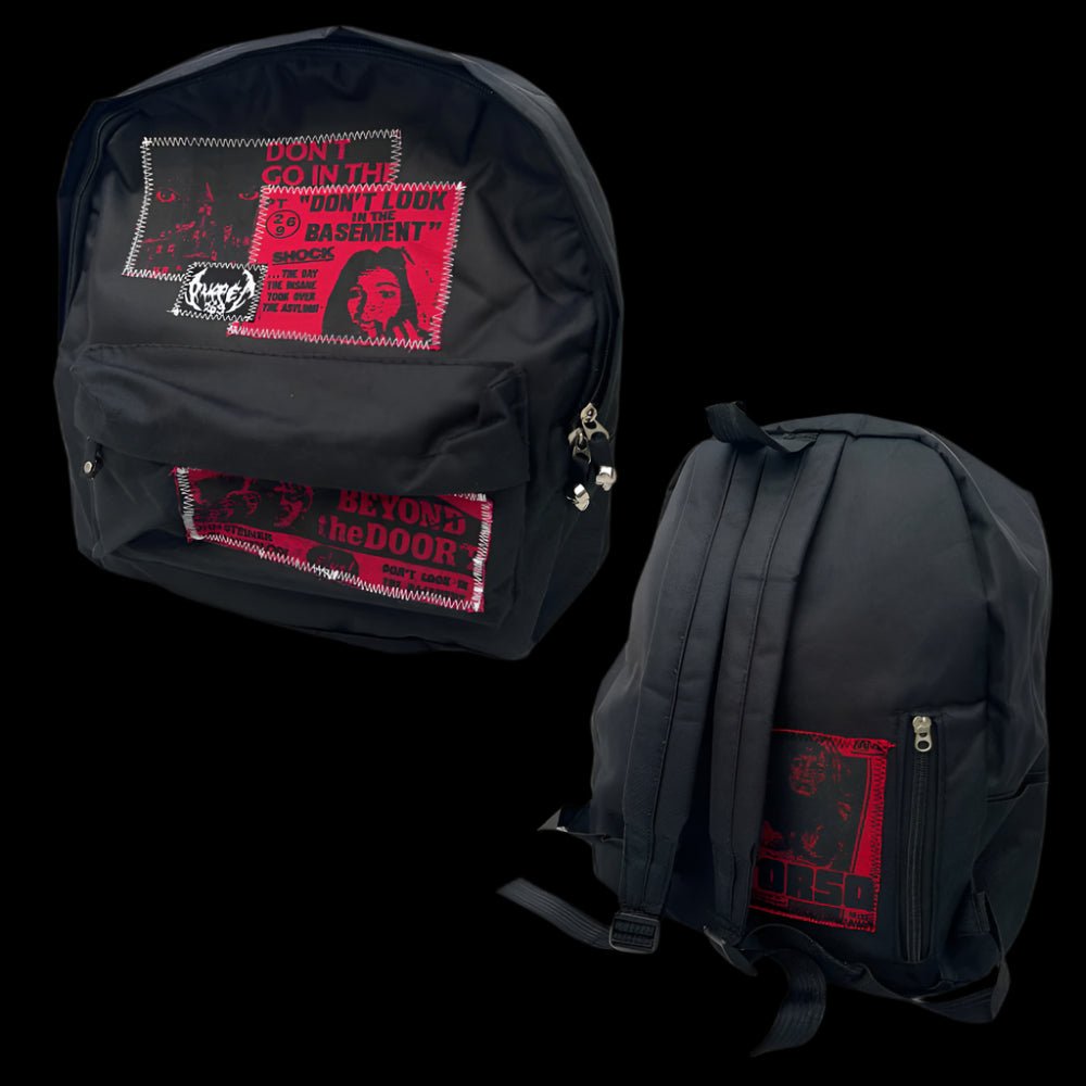 PT269 Dead Control Backpack - Multi-Patch Horror Film Collage