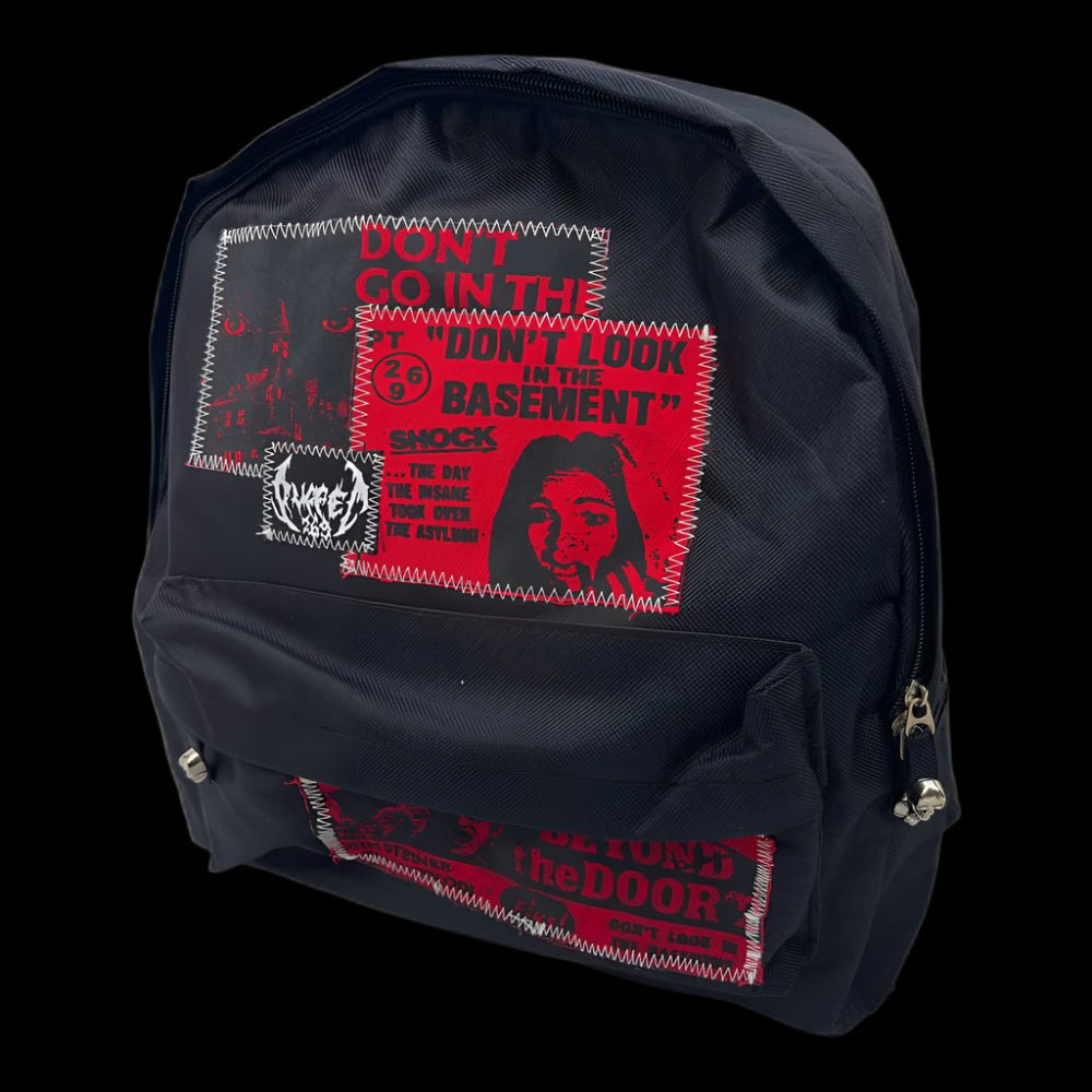 PT269 Dead Control Backpack - Multi-Patch Horror Film Collage