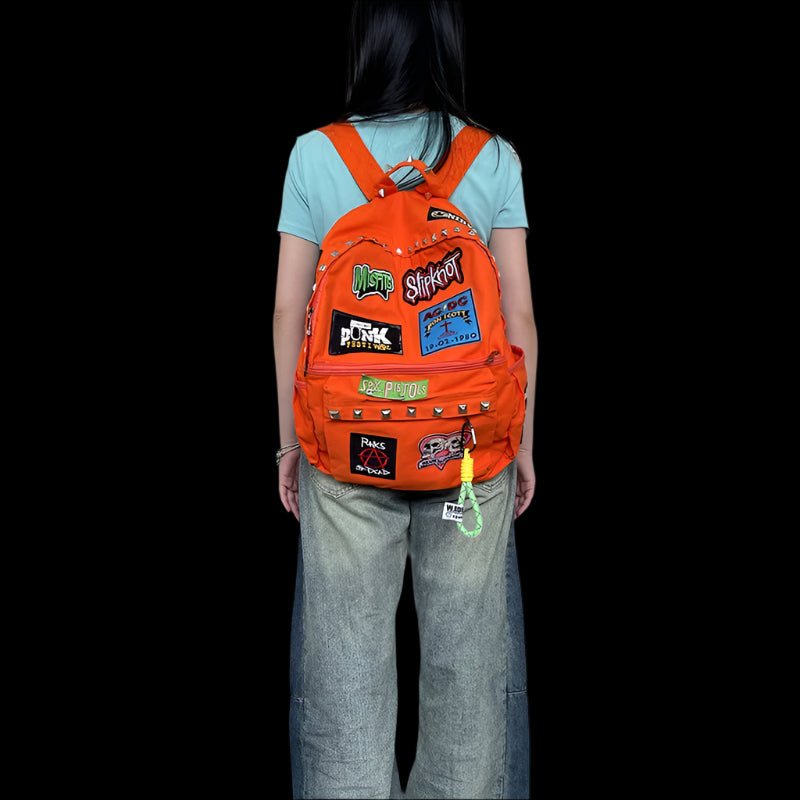 Edgy Punk Rock Backpack - Premium Quality, Rugged Design with Punk-Inspired Details for Everyday Adventures