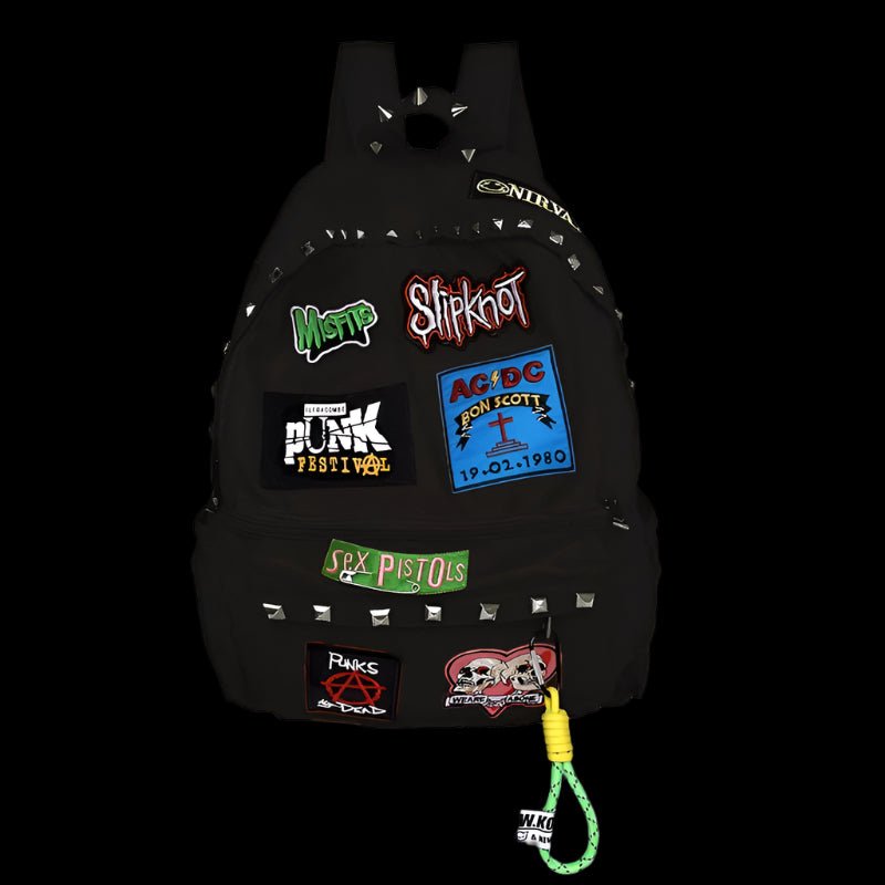 Edgy Punk Rock Backpack - Premium Quality, Rugged Design with Punk-Inspired Details for Everyday Adventures