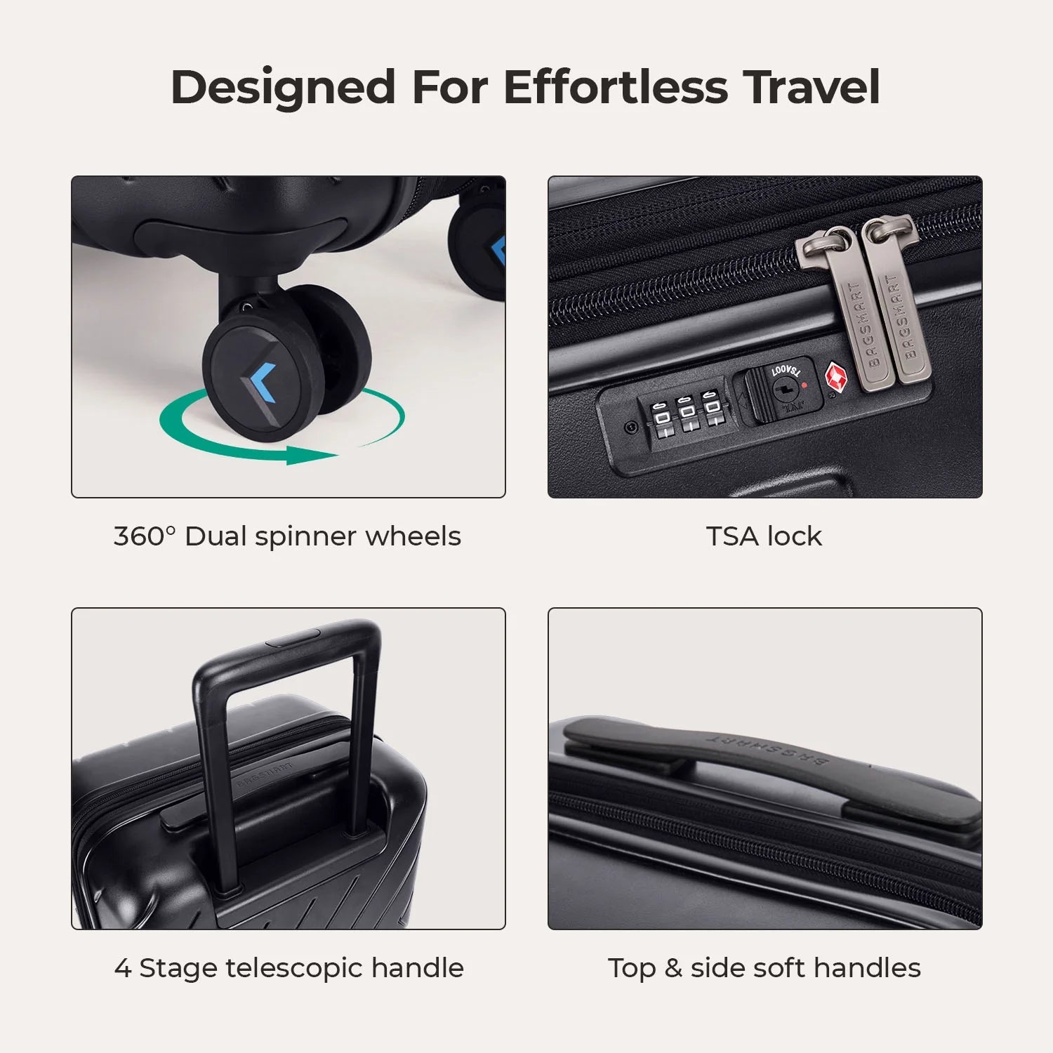 Daren 16-20 Inch Lightweight Hardside Carry-On Suitcase